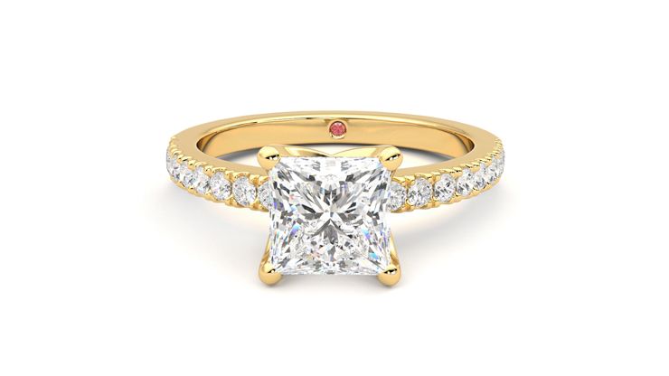 Taylor & Hart Constellation Princess Engagement Ring 360 degree image 29