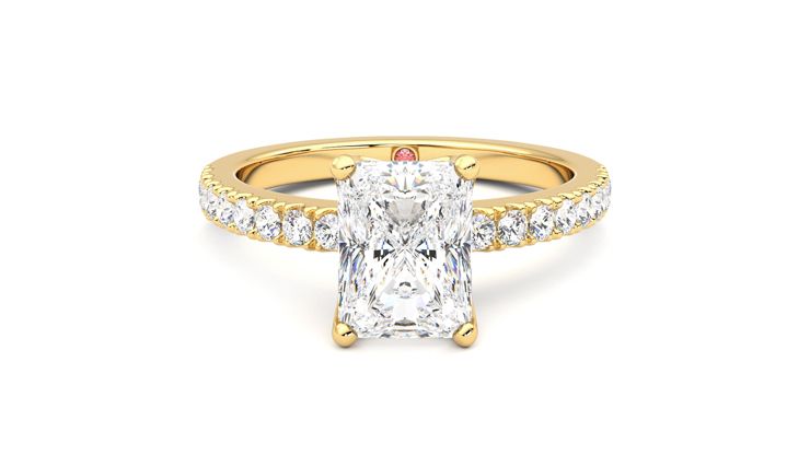 Taylor & Hart Constellation Radiant Engagement Ring 360 degree image 0