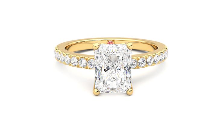 Taylor & Hart Constellation Radiant Engagement Ring 360 degree image 1