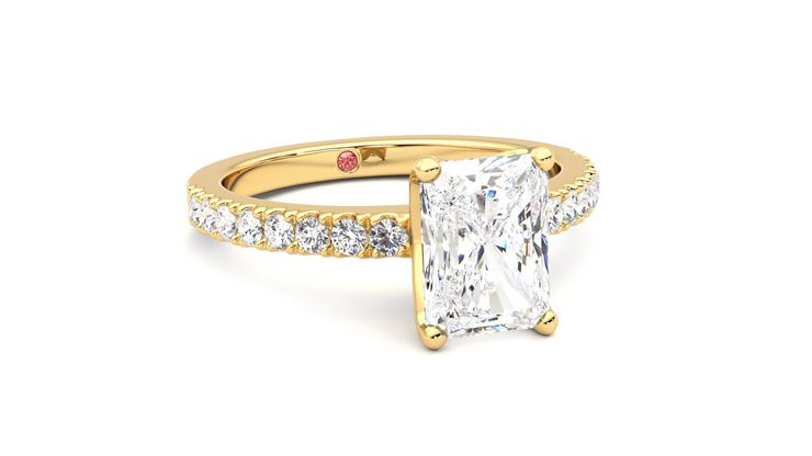 Taylor & Hart Constellation Radiant Engagement Ring 360 degree image 4