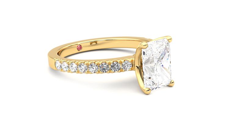 Taylor & Hart Constellation Radiant Engagement Ring 360 degree image 6