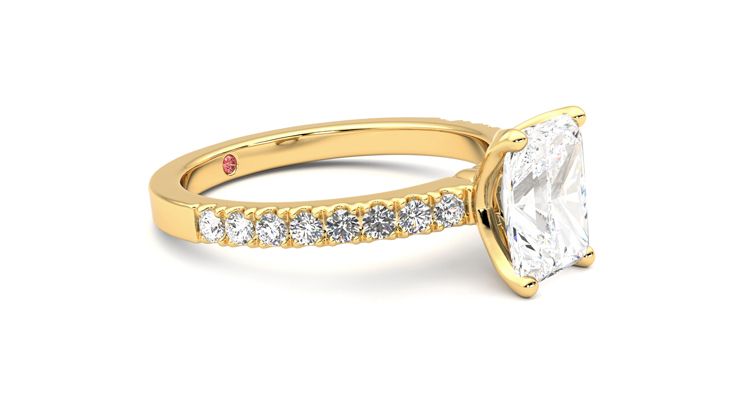 Taylor & Hart Constellation Radiant Engagement Ring 360 degree image 7