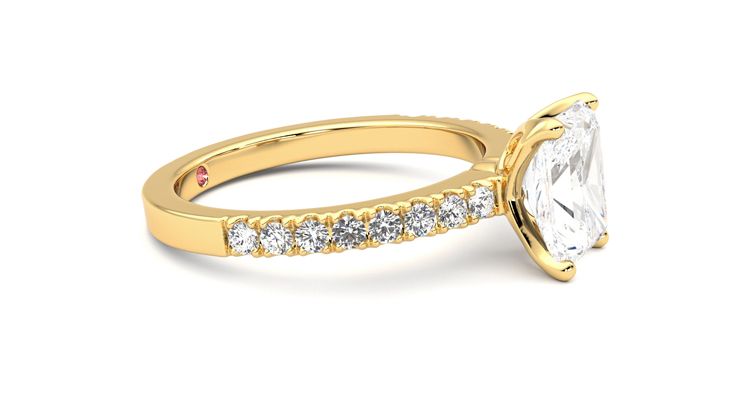 Taylor & Hart Constellation Radiant Engagement Ring 360 degree image 8