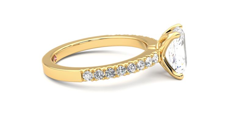 Taylor & Hart Constellation Radiant Engagement Ring 360 degree image 9