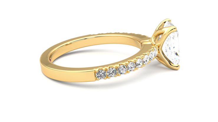 Taylor & Hart Constellation Radiant Engagement Ring 360 degree image 10