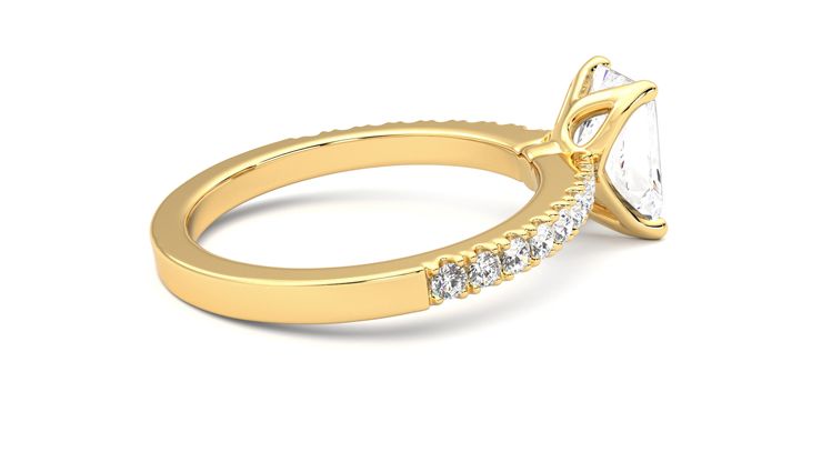 Taylor & Hart Constellation Radiant Engagement Ring 360 degree image 11