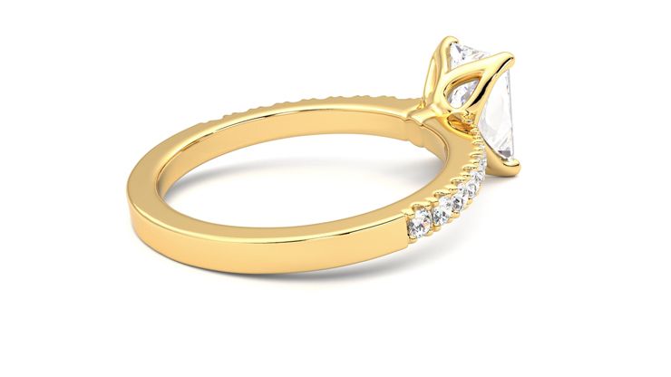 Taylor & Hart Constellation Radiant Engagement Ring 360 degree image 12