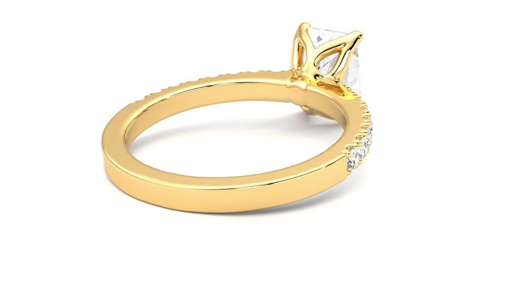Taylor & Hart Constellation Radiant Engagement Ring 360 degree image 13