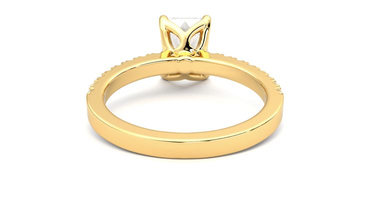 Taylor & Hart Constellation Radiant Engagement Ring 360 degree image 15