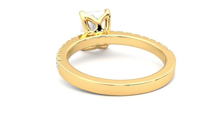 Taylor & Hart Constellation Radiant Engagement Ring 360 degree image 16