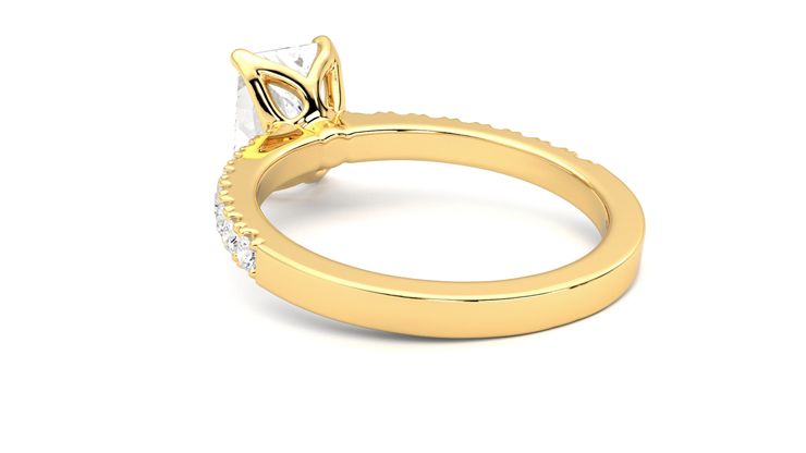 Taylor & Hart Constellation Radiant Engagement Ring 360 degree image 17