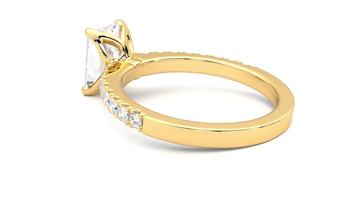 Taylor & Hart Constellation Radiant Engagement Ring 360 degree image 18