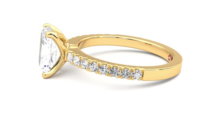 Taylor & Hart Constellation Radiant Engagement Ring 360 degree image 21