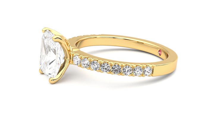 Taylor & Hart Constellation Radiant Engagement Ring 360 degree image 22