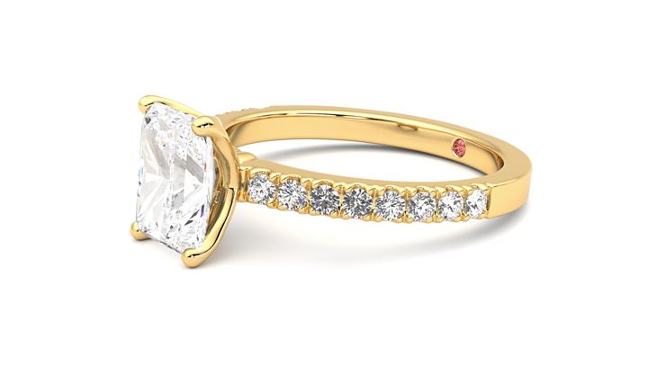 Taylor & Hart Constellation Radiant Engagement Ring 360 degree image 23