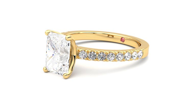 Taylor & Hart Constellation Radiant Engagement Ring 360 degree image 24