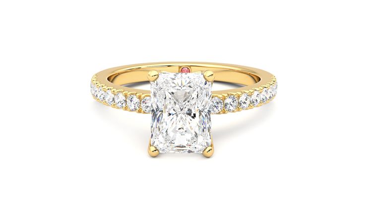 Taylor & Hart Constellation Radiant Engagement Ring 360 degree image 29