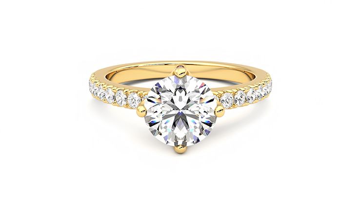 Taylor & Hart Constellation Round Engagement Ring 360 degree image 0