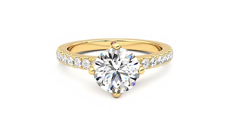 Taylor & Hart Constellation Round Engagement Ring 360 degree image 1