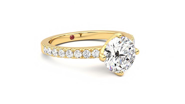 Taylor & Hart Constellation Round Engagement Ring 360 degree image 5