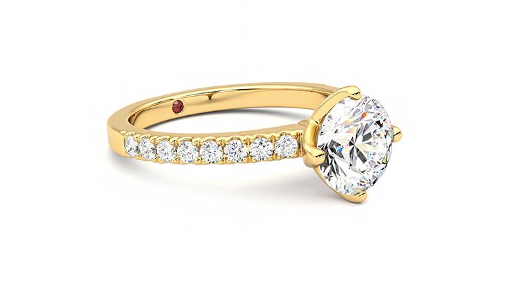 Taylor & Hart Constellation Round Engagement Ring 360 degree image 6