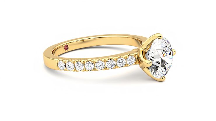 Taylor & Hart Constellation Round Engagement Ring 360 degree image 7