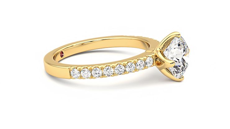 Taylor & Hart Constellation Round Engagement Ring 360 degree image 8