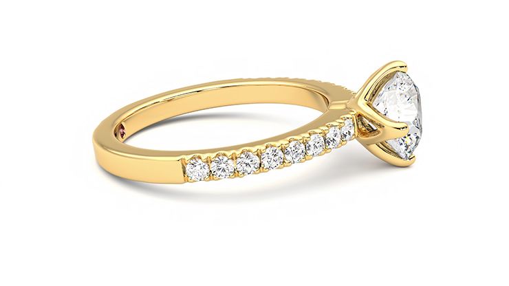 Taylor & Hart Constellation Round Engagement Ring 360 degree image 9