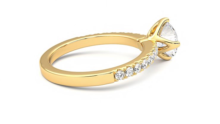 Taylor & Hart Constellation Round Engagement Ring 360 degree image 11