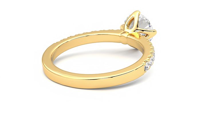 Taylor & Hart Constellation Round Engagement Ring 360 degree image 13