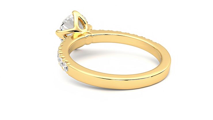 Taylor & Hart Constellation Round Engagement Ring 360 degree image 17