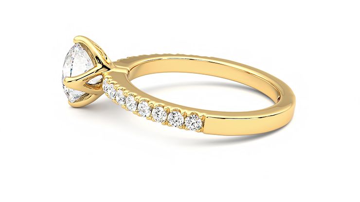 Taylor & Hart Constellation Round Engagement Ring 360 degree image 20