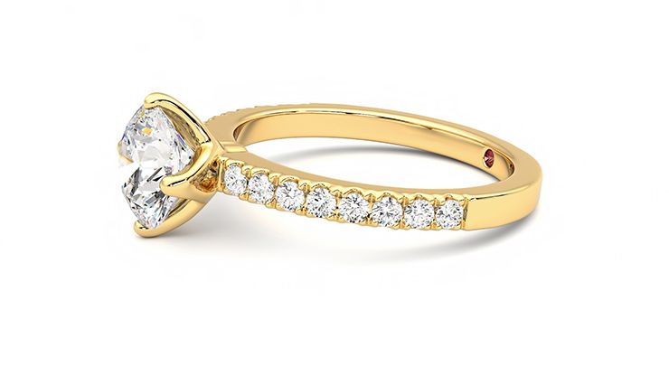 Taylor & Hart Constellation Round Engagement Ring 360 degree image 22