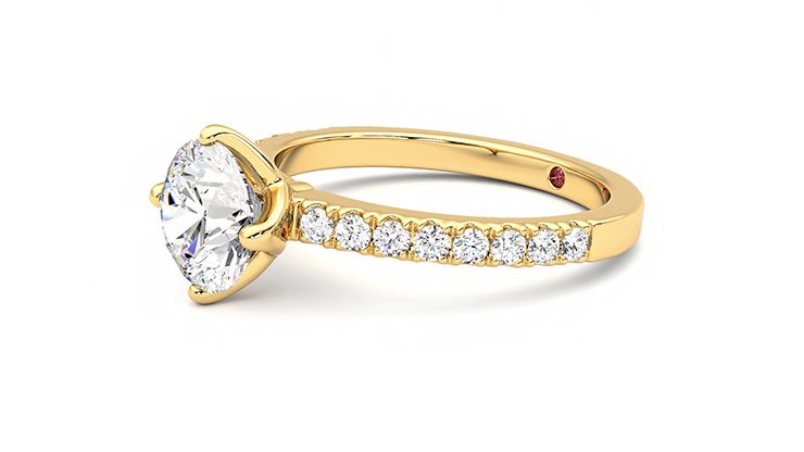 Taylor & Hart Constellation Round Engagement Ring 360 degree image 23