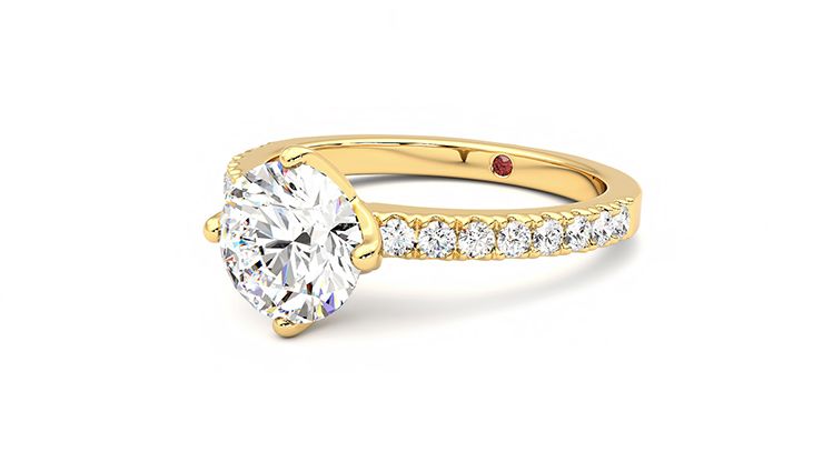 Taylor & Hart Constellation Round Engagement Ring 360 degree image 25