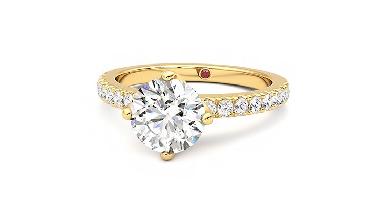 Taylor & Hart Constellation Round Engagement Ring 360 degree image 27