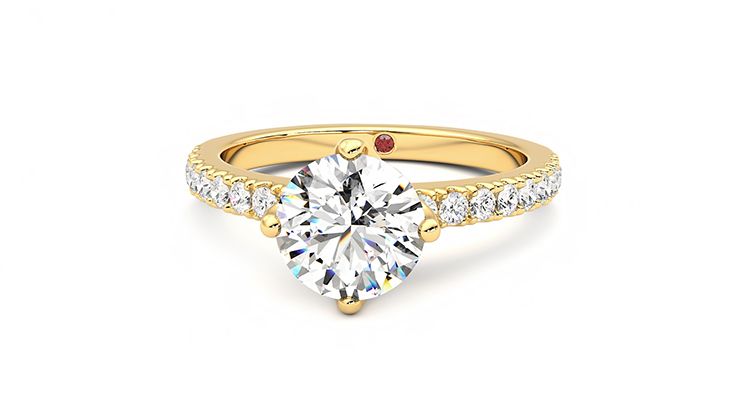 Taylor & Hart Constellation Round Engagement Ring 360 degree image 28