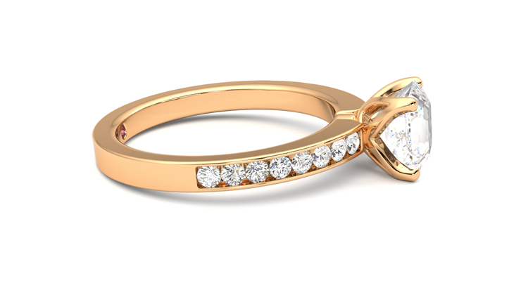 Taylor & Hart Cosmic Asscher Engagement Ring 360 degree image 9
