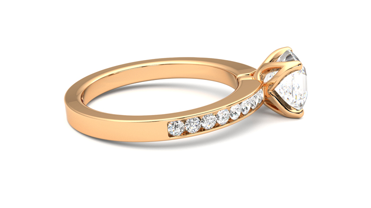 Taylor & Hart Cosmic Asscher Engagement Ring 360 degree image 10