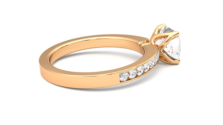 Taylor & Hart Cosmic Asscher Engagement Ring 360 degree image 11