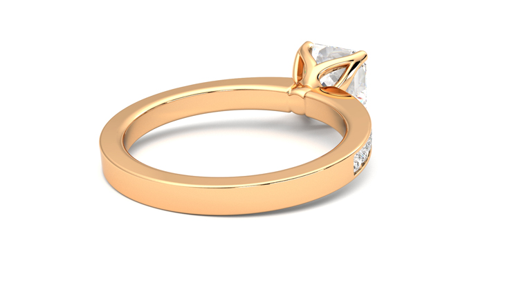 Taylor & Hart Cosmic Asscher Engagement Ring 360 degree image 13