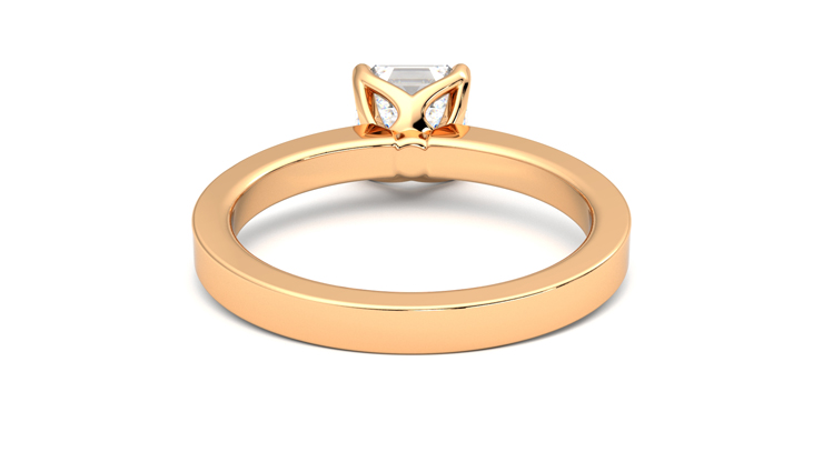 Taylor & Hart Cosmic Asscher Engagement Ring 360 degree image 15