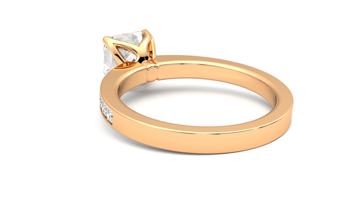 Taylor & Hart Cosmic Asscher Engagement Ring 360 degree image 17