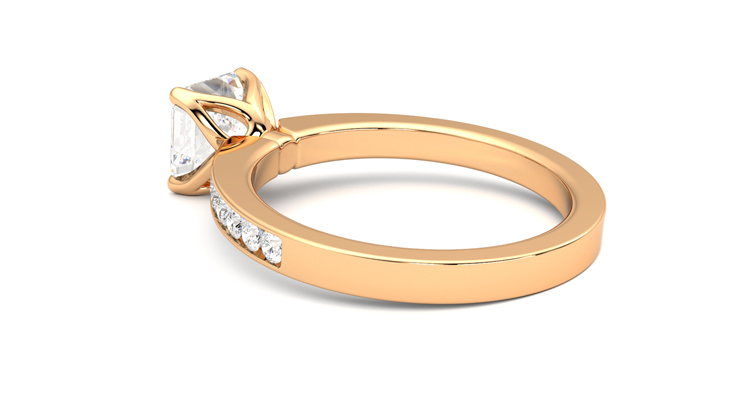Taylor & Hart Cosmic Asscher Engagement Ring 360 degree image 18