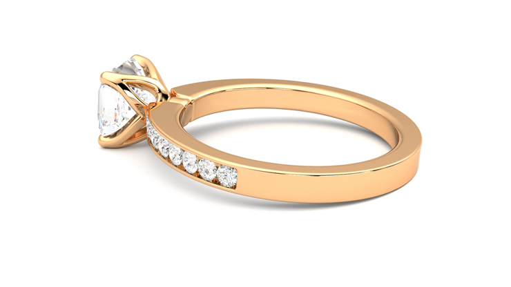 Taylor & Hart Cosmic Asscher Engagement Ring 360 degree image 19