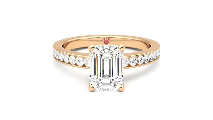 Taylor & Hart Cosmic Emerald Engagement Ring 360 degree image 0