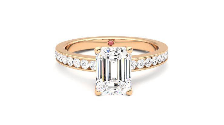 Taylor & Hart Cosmic Emerald Engagement Ring 360 degree image 1
