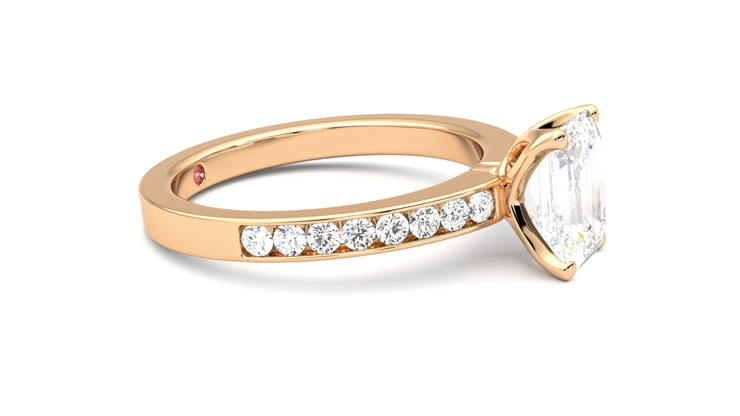 Taylor & Hart Cosmic Emerald Engagement Ring 360 degree image 8