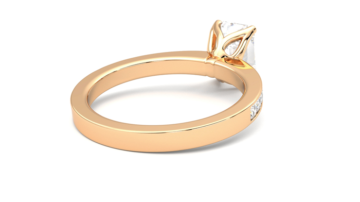Taylor & Hart Cosmic Emerald Engagement Ring 360 degree image 13