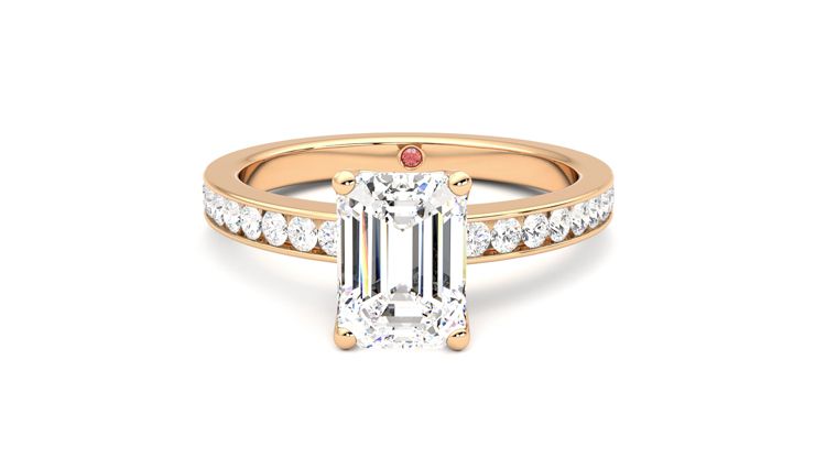 Taylor & Hart Cosmic Emerald Engagement Ring 360 degree image 29